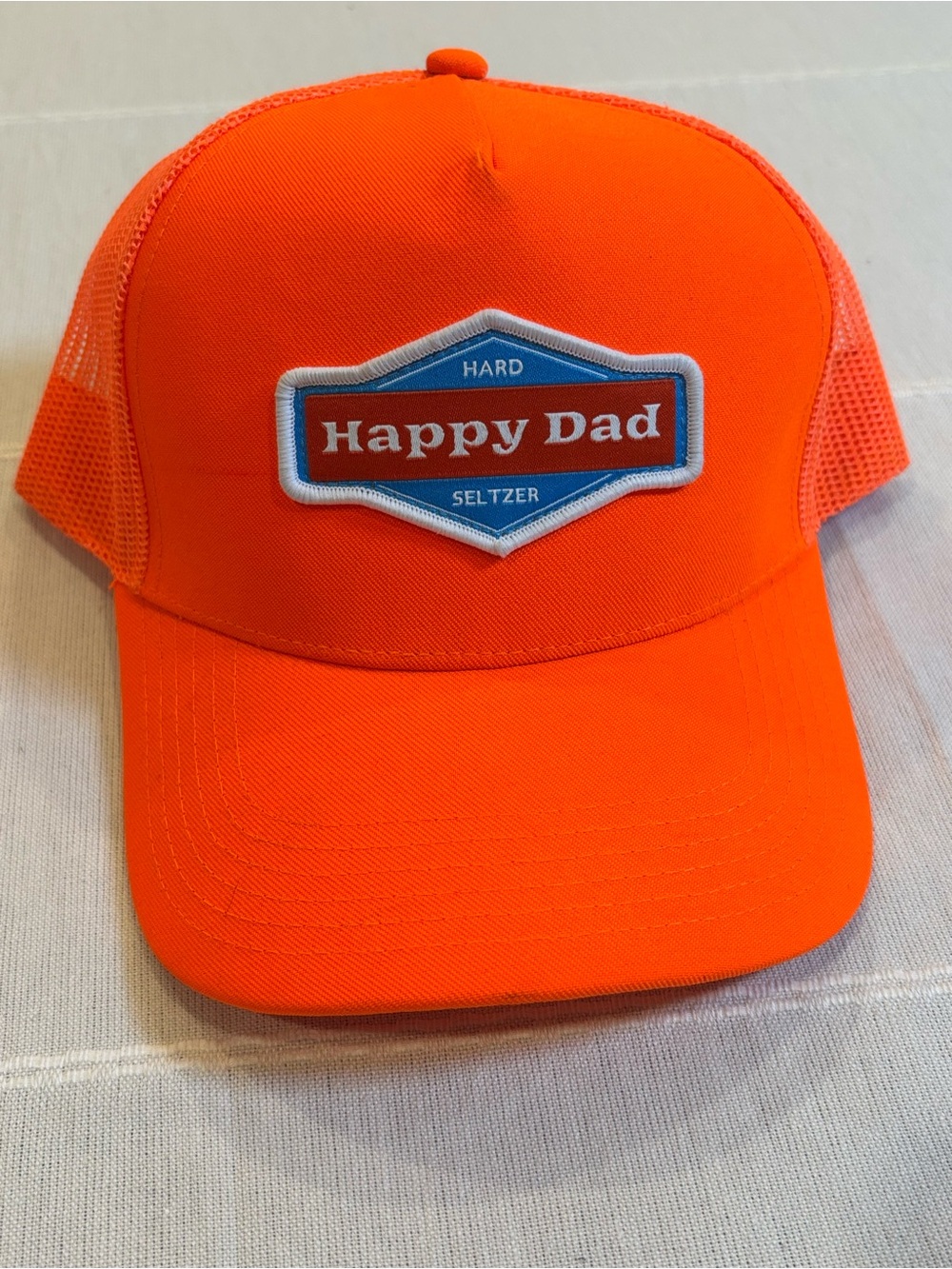 Happy Dad Hard Seltzer Neon Orange Trucker Hat - Picture 5 of 5
